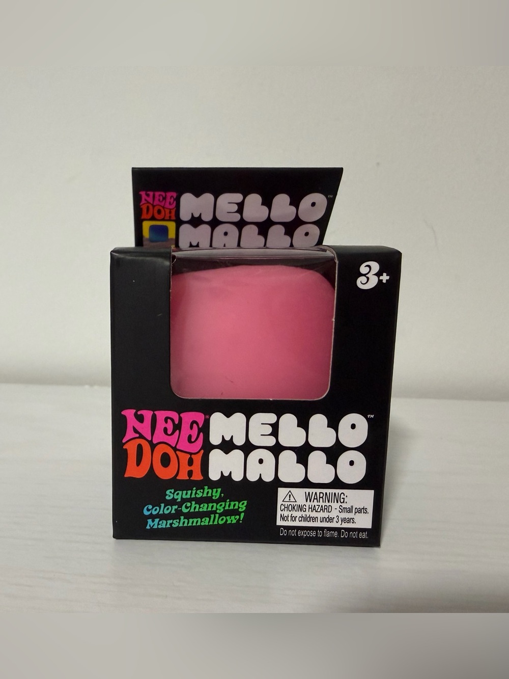 New Authentic Needoh Mello Mallo Color-Changing Squishy Marshmallow - pink